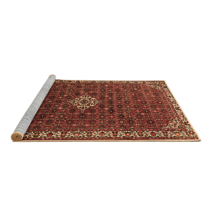 Sideview of Machine Washable Persian Brown Traditional Rug, wshtr1643brn