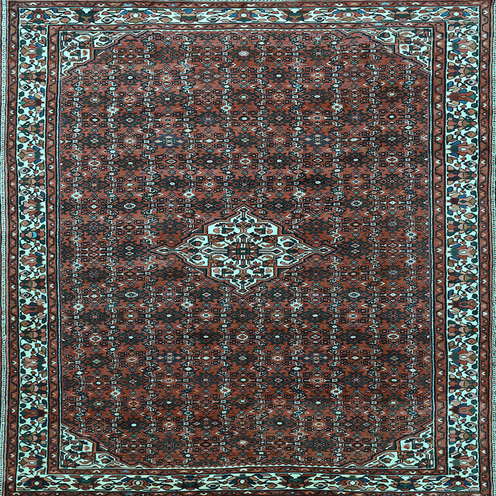Square Machine Washable Persian Light Blue Traditional Rug, wshtr1643lblu