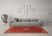 Machine Washable Persian Orange Traditional Area Rugs in a Living Room, wshtr1643org