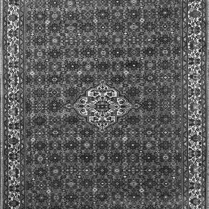 Serging Thickness of Machine Washable Persian Gray Traditional Rug, wshtr1643gry