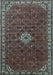 Machine Washable Persian Light Blue Traditional Rug, wshtr1643lblu