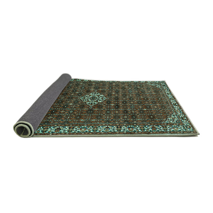 Sideview of Persian Turquoise Traditional Rug, tr1643turq
