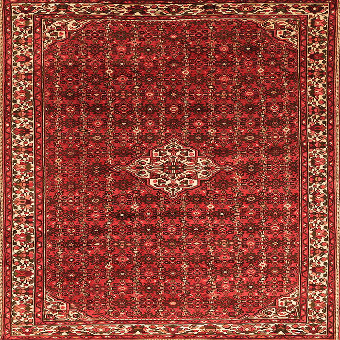 Serging Thickness of Persian Orange Traditional Rug, tr1643org