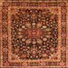 Serging Thickness of Persian Orange Traditional Rug, tr1644org