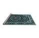 Sideview of Machine Washable Persian Light Blue Traditional Rug, wshtr1644lblu