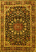 Machine Washable Persian Yellow Traditional Rug, wshtr1644yw