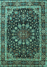 Persian Turquoise Traditional Rug, tr1644turq