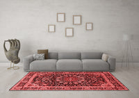 Machine Washable Persian Red Traditional Rug, wshtr1644red