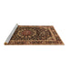 Sideview of Machine Washable Persian Brown Traditional Rug, wshtr1644brn