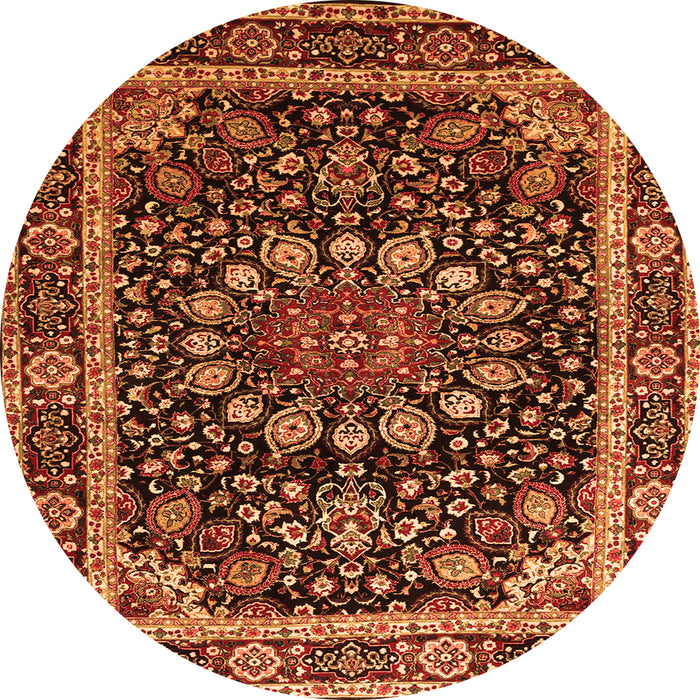 Square Persian Orange Traditional Rug, tr1644org