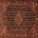 Square Persian Brown Traditional Rug, tr1645brn