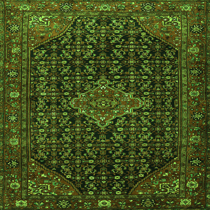 Serging Thickness of Persian Green Traditional Rug, tr1645grn