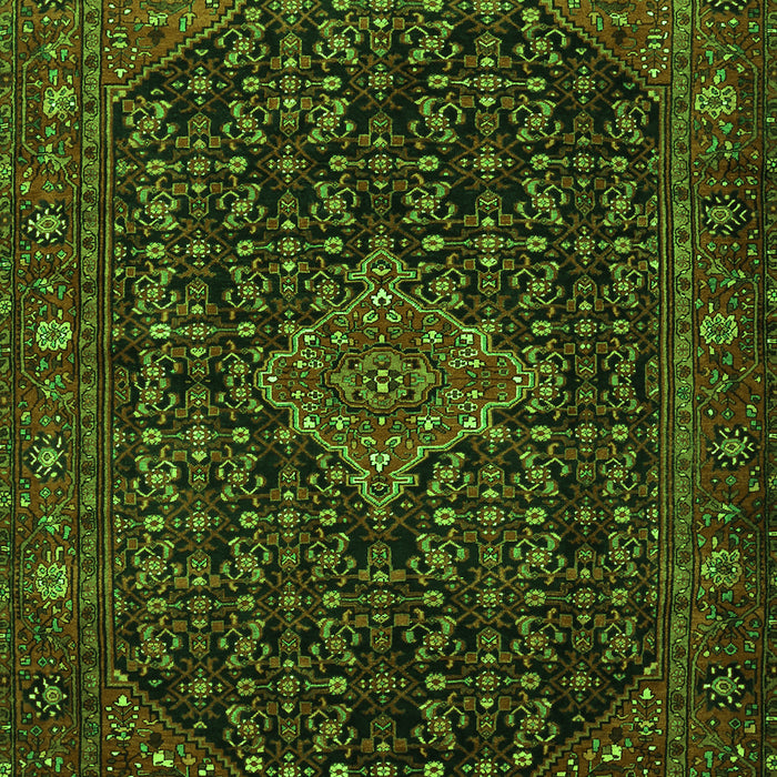 Serging Thickness of Machine Washable Persian Green Traditional Area Rugs, wshtr1645grn