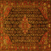 Square Persian Yellow Traditional Rug, tr1645yw