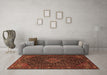 Machine Washable Persian Brown Traditional Rug in a Living Room,, wshtr1645brn