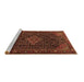 Sideview of Machine Washable Persian Brown Traditional Rug, wshtr1645brn