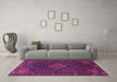 Machine Washable Persian Purple Traditional Area Rugs in a Living Room, wshtr1645pur