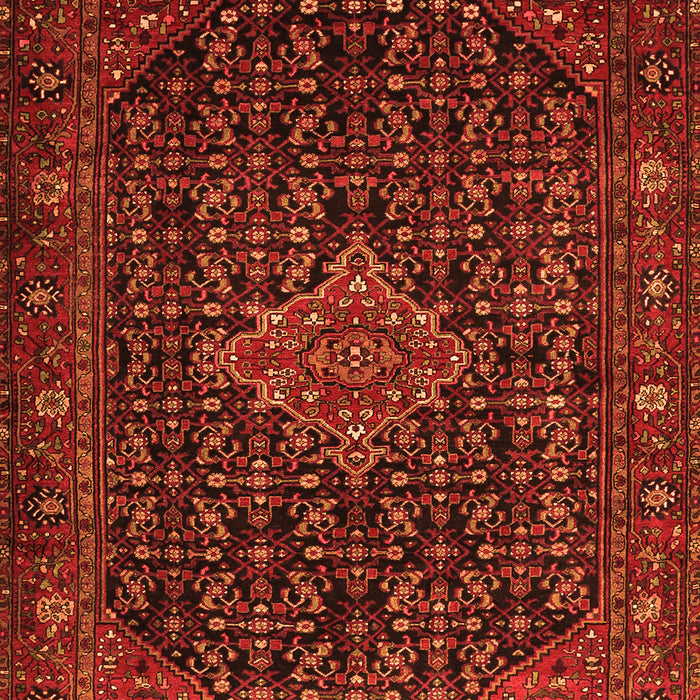 Serging Thickness of Machine Washable Persian Orange Traditional Area Rugs, wshtr1645org