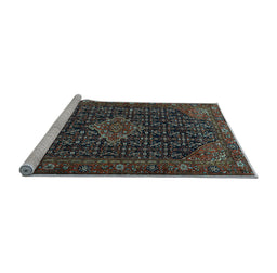 Sideview of Machine Washable Persian Light Blue Traditional Rug, wshtr1645lblu