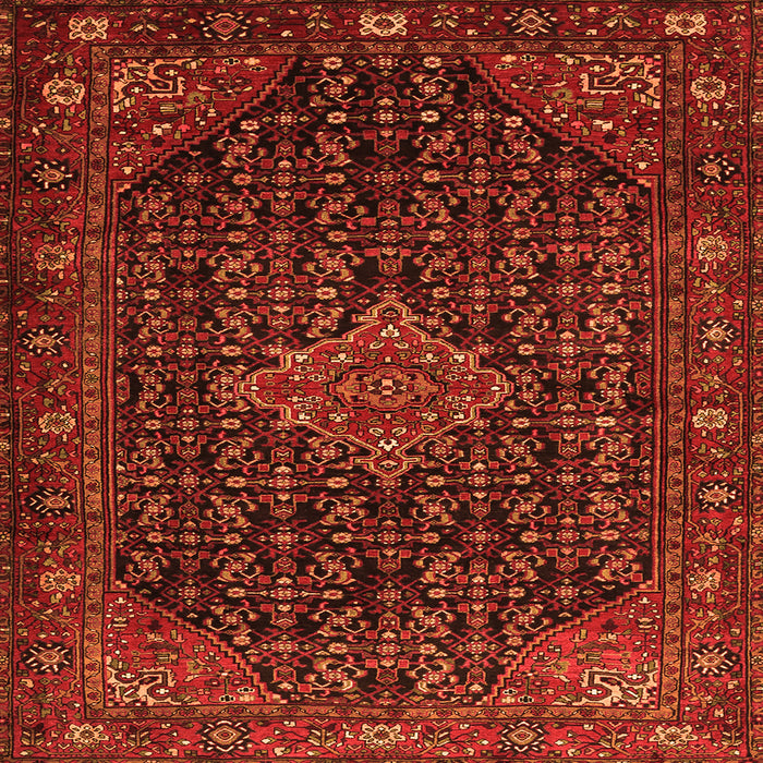 Serging Thickness of Persian Orange Traditional Rug, tr1645org
