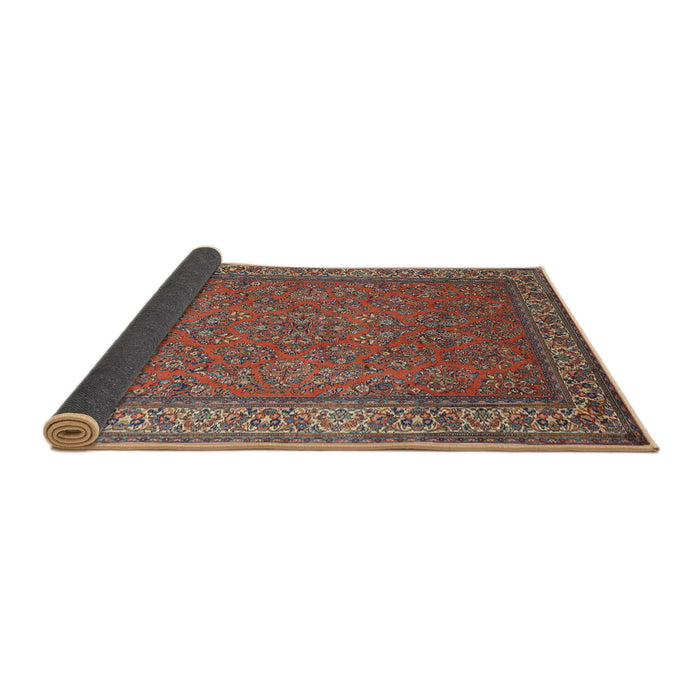 Sideview of Traditional Dark Almond Brown Persian Rug, tr1646