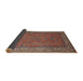 Sideview of Traditional Dark Almond Brown Persian Rug, tr1646