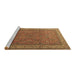 Sideview of Machine Washable Persian Brown Traditional Rug, wshtr1646brn