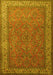 Machine Washable Persian Yellow Traditional Rug, wshtr1646yw