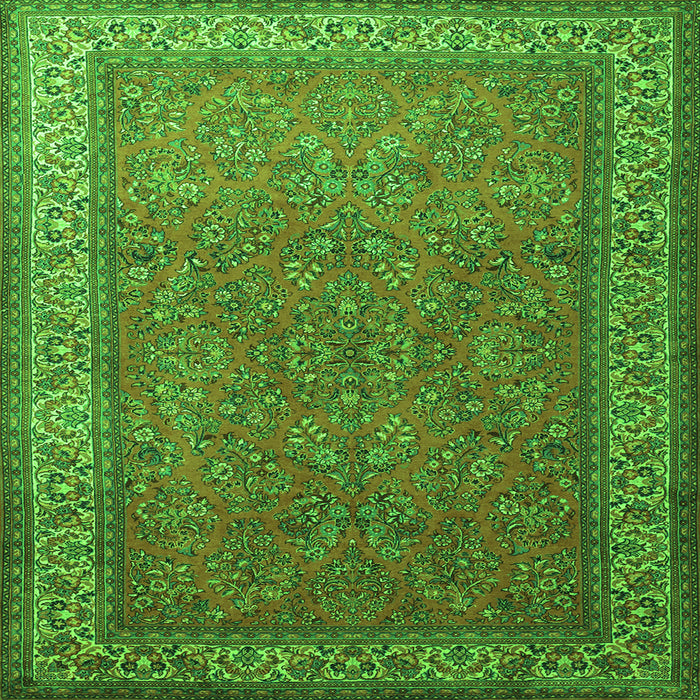 Serging Thickness of Persian Green Traditional Rug, tr1646grn