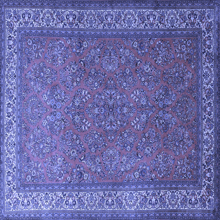 Square Persian Blue Traditional Rug, tr1646blu