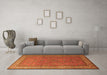 Machine Washable Persian Orange Traditional Area Rugs in a Living Room, wshtr1646org