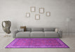 Machine Washable Persian Purple Traditional Area Rugs in a Living Room, wshtr1646pur