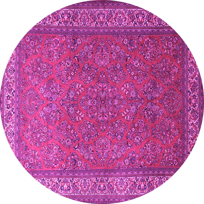 Round Persian Pink Traditional Rug, tr1646pnk