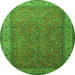 Machine Washable Persian Green Traditional Area Rugs, wshtr1646grn