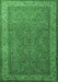 Machine Washable Persian Emerald Green Traditional Area Rugs, wshtr1646emgrn