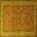 Square Persian Yellow Traditional Rug, tr1646yw
