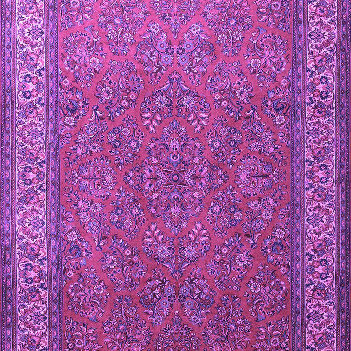 Machine Washable Persian Purple Traditional Area Rugs, wshtr1646pur
