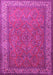 Machine Washable Persian Pink Traditional Rug, wshtr1646pnk