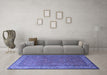 Machine Washable Persian Blue Traditional Rug in a Living Room, wshtr1646blu