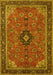 Machine Washable Medallion Yellow Traditional Rug, wshtr1647yw