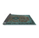 Sideview of Medallion Light Blue Traditional Rug, tr1647lblu