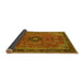 Sideview of Medallion Yellow Traditional Rug, tr1647yw