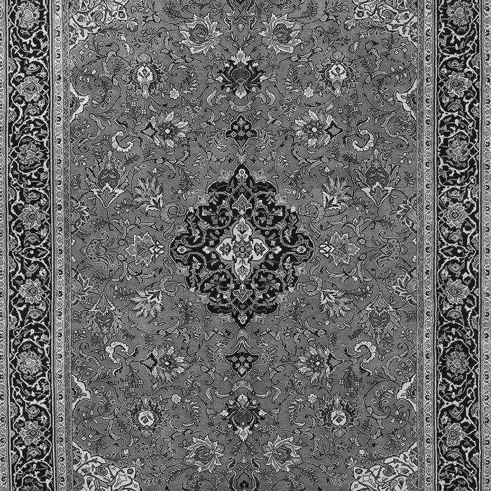 Serging Thickness of Machine Washable Medallion Gray Traditional Rug, wshtr1647gry