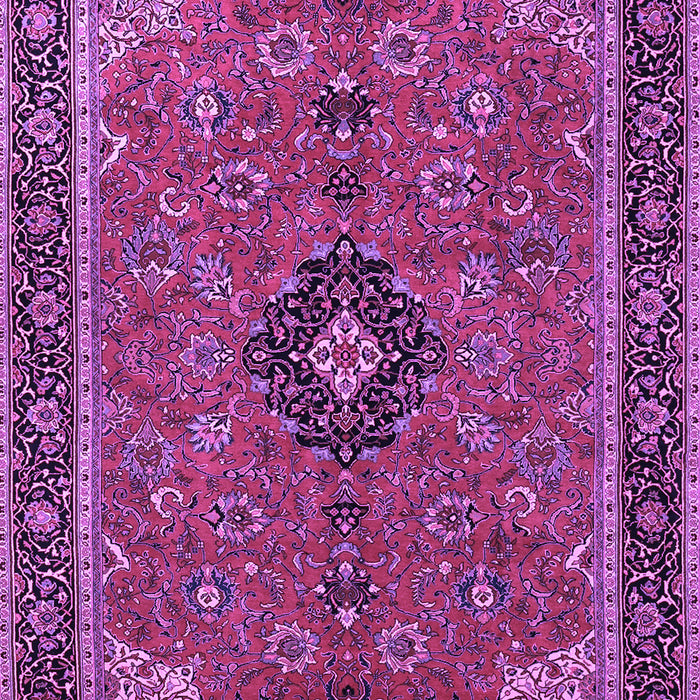 Machine Washable Medallion Purple Traditional Area Rugs, wshtr1647pur