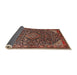 Sideview of Traditional Orange Salmon Pink Medallion Rug, tr1648