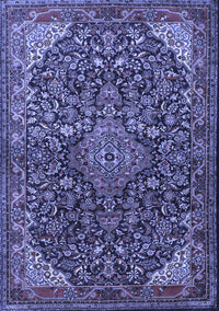 Medallion Blue Traditional Rug, tr1648blu