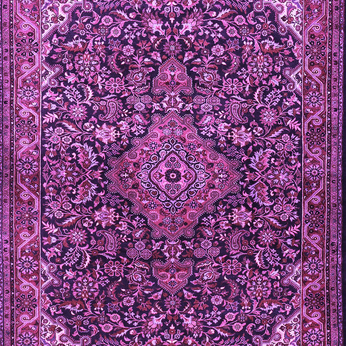 Machine Washable Medallion Purple Traditional Area Rugs, wshtr1648pur