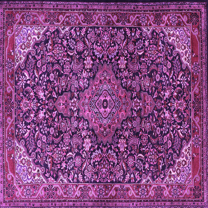 Square Medallion Purple Traditional Rug, tr1648pur