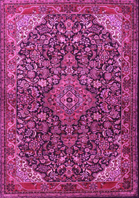 Medallion Pink Traditional Rug, tr1648pnk