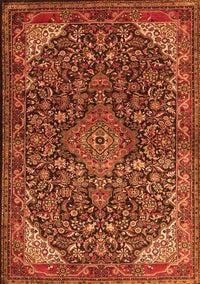 Medallion Orange Traditional Rug, tr1648org